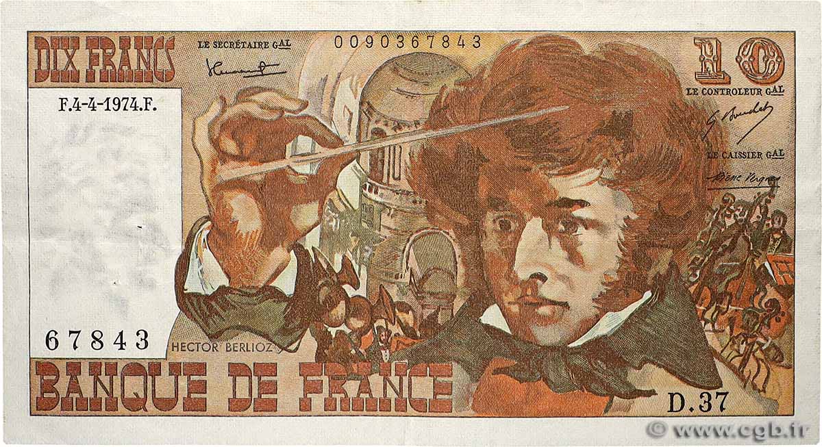 10 Francs BERLIOZ FRANCE  1974 F.63.04 TB+