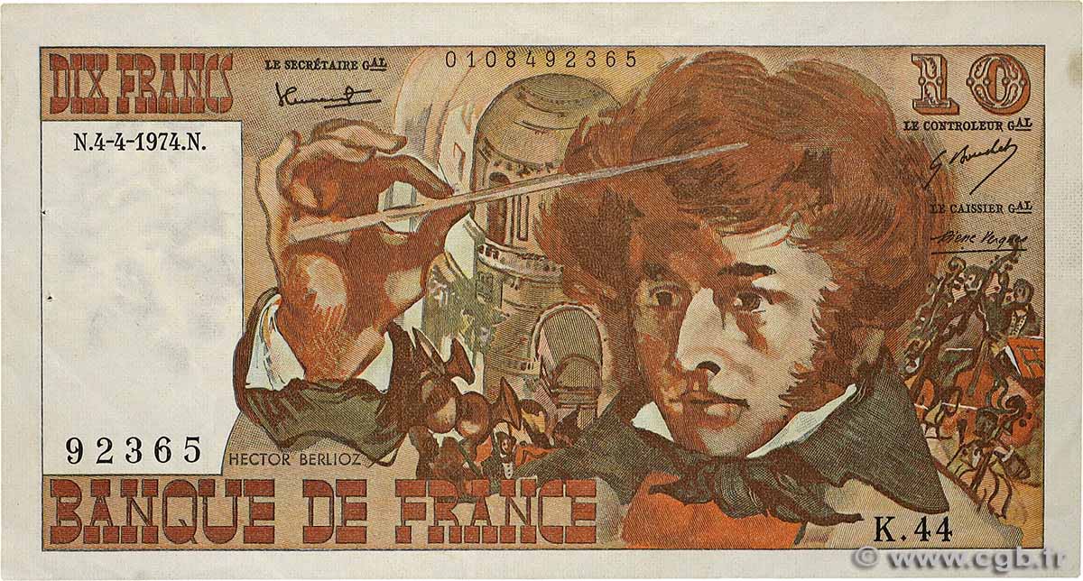 10 Francs BERLIOZ FRANCE  1974 F.63.04 TTB