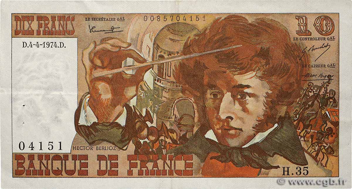 10 Francs BERLIOZ FRANCE  1974 F.63.04 TTB