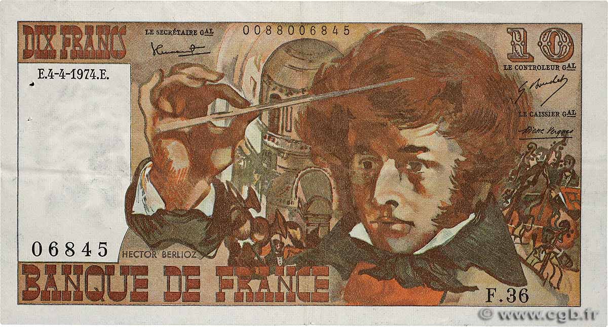 10 Francs BERLIOZ FRANCE  1974 F.63.04 TTB
