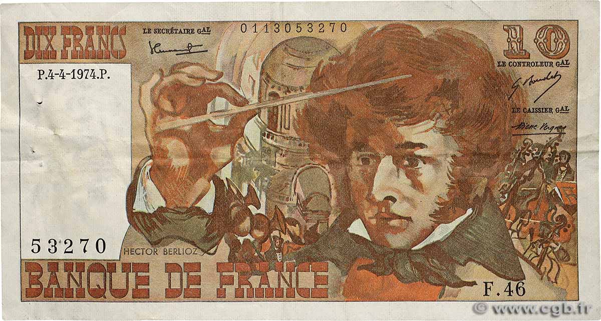 10 Francs BERLIOZ FRANCE  1974 F.63.04 TB