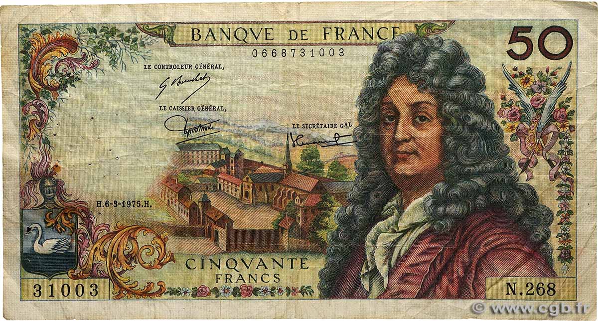 50 Francs RACINE FRANKREICH  1975 F.64.29 S