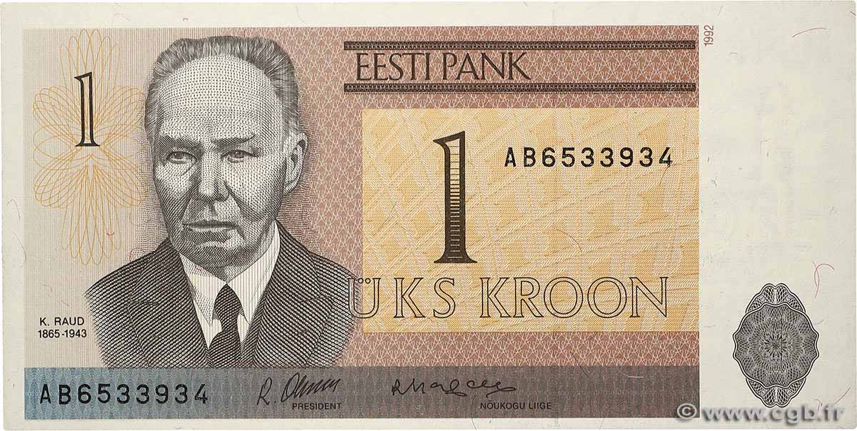 1 Kroon ESTONIE  1992 P.69a pr.NEUF