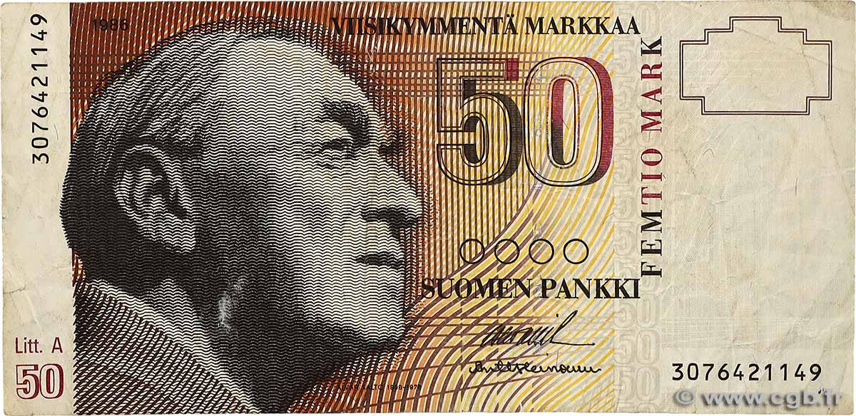 50 Markkaa FINLANDE  1986 P.118 TB