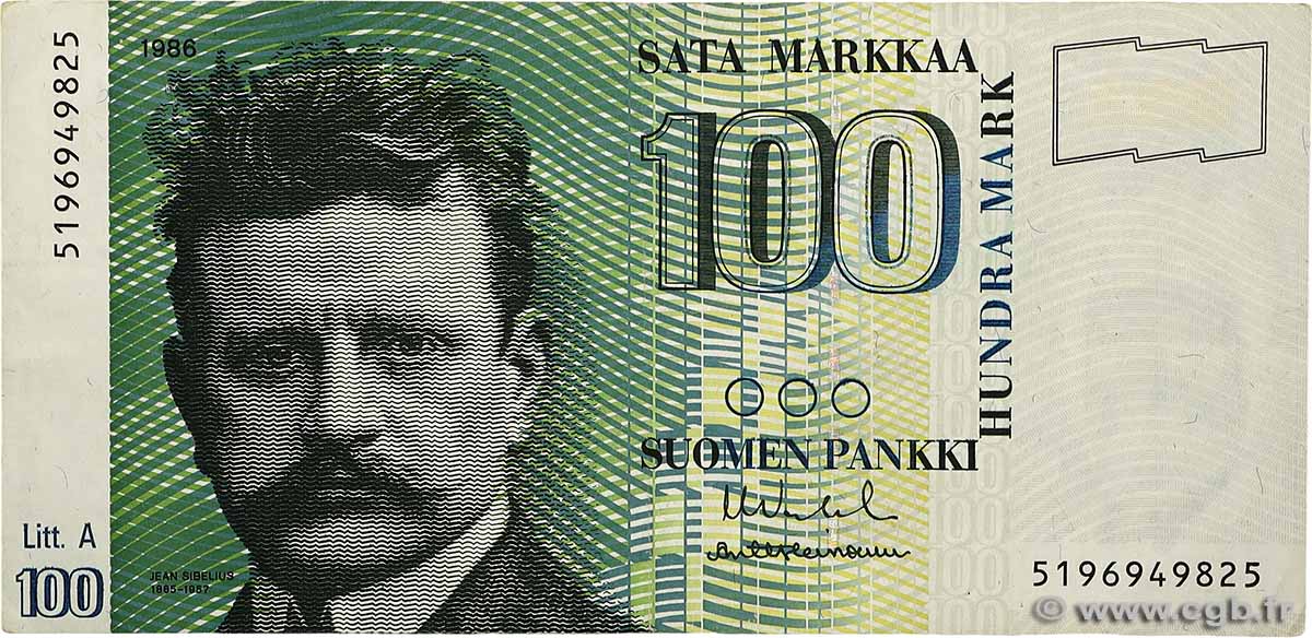 100 Markkaa FINNLAND  1991 P.119 fSS