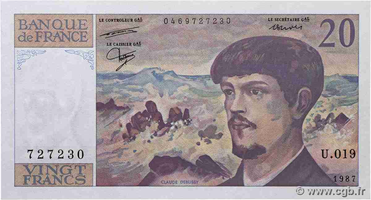 20 Francs DEBUSSY FRANCE  1987 F.66.08 pr.NEUF