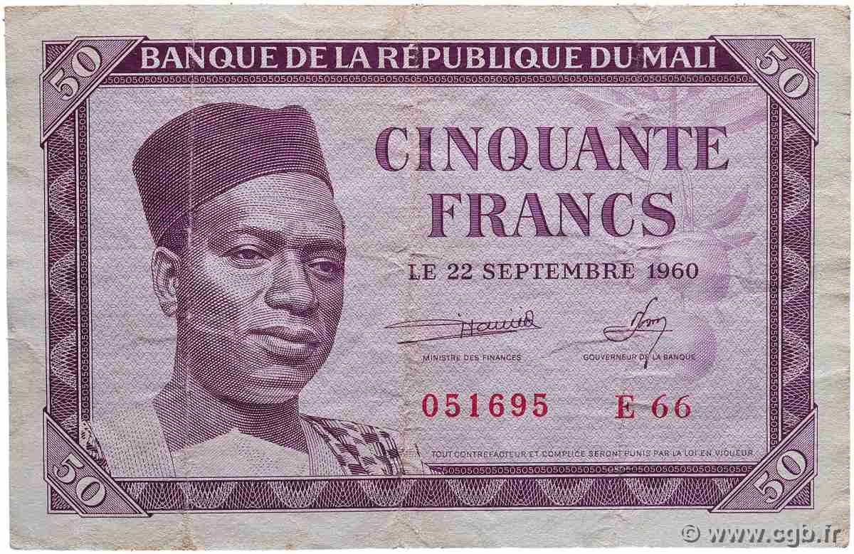50 Francs MALI  1960 P.01 F+