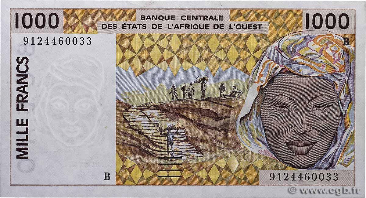 1000 Francs ÉTATS DE L&nbsp;AFRIQUE DE L&nbsp;OUEST  1991 P.211Ba TTB+