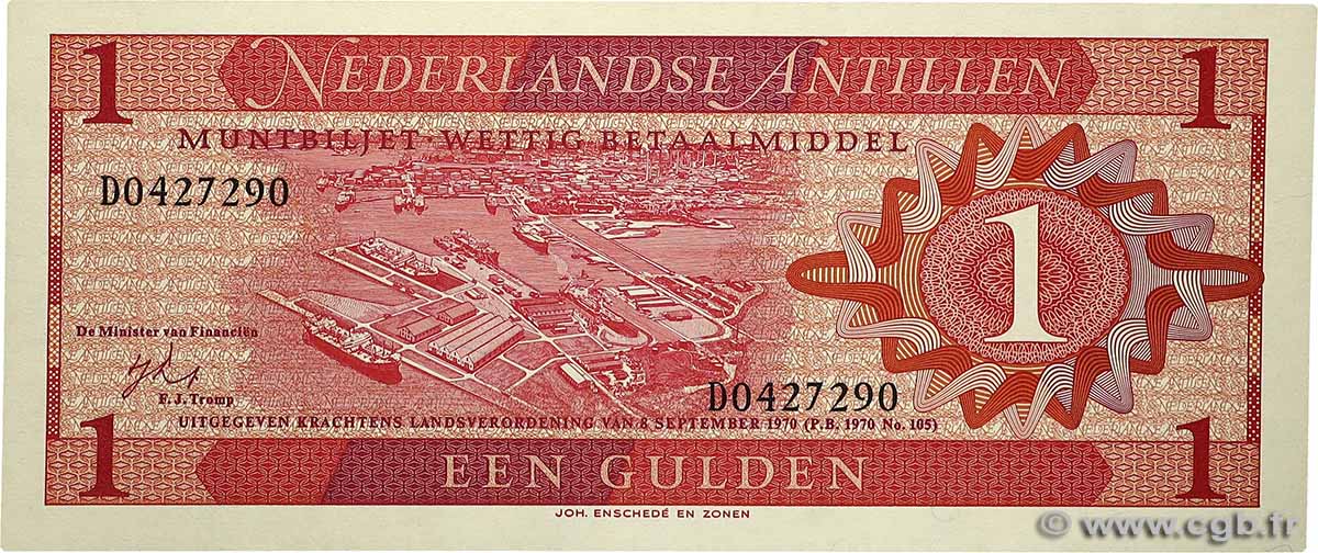 1 Gulden ANTILLES NÉERLANDAISES  1970 P.20a NEUF