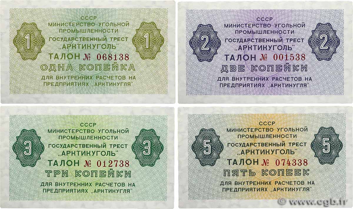 1 au 5 Kopek Lot SPITZBERG  1979 P.-- UNC