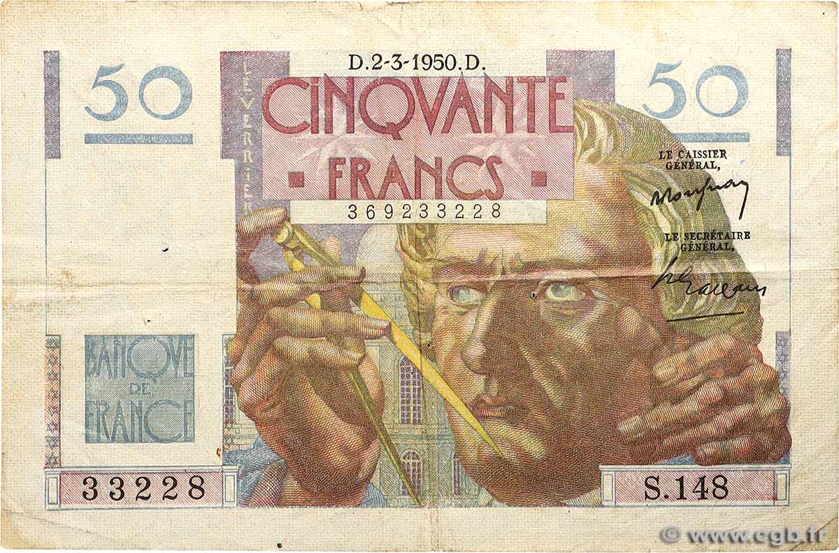 50 Francs LE VERRIER FRANCE  1950 F.20.14 F-