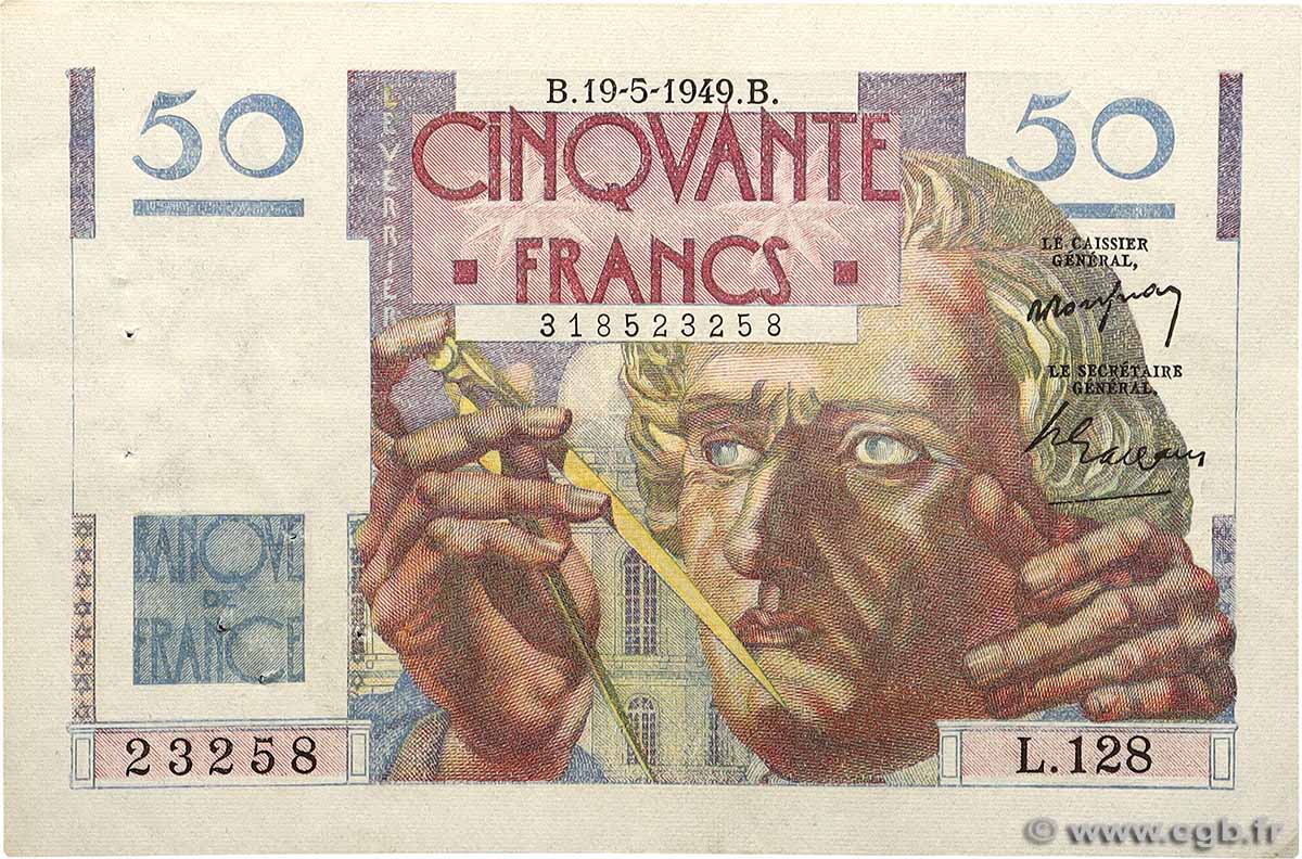 50 Francs LE VERRIER FRANCE  1949 F.20.12 VF+