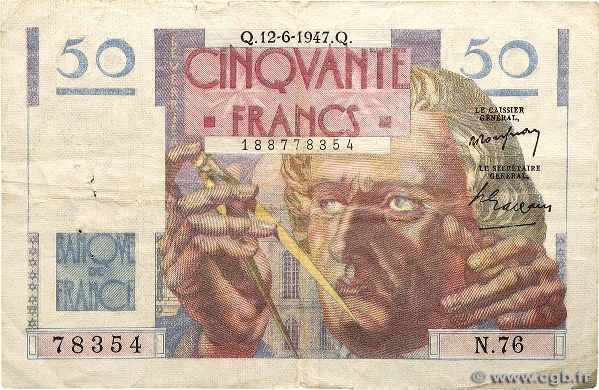 50 Francs LE VERRIER FRANCE  1947 F.20.08 TB