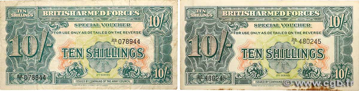 10 Shillings Lot ANGLETERRE  1948 P.M021a TB+