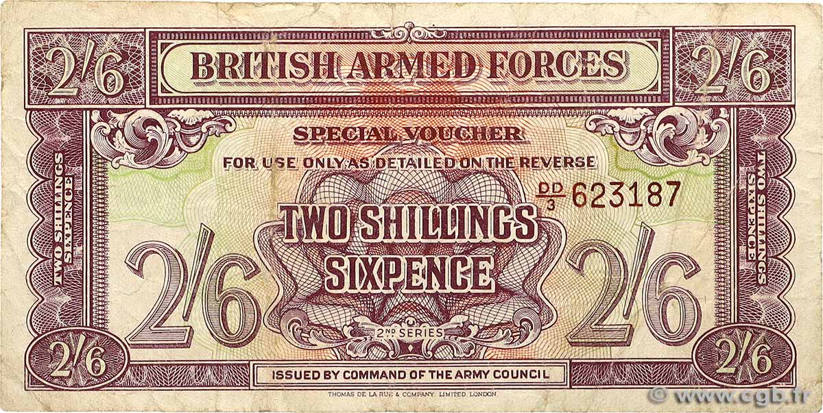 2 Shillings 6 Pence ANGLETERRE  1948 P.M019a B+