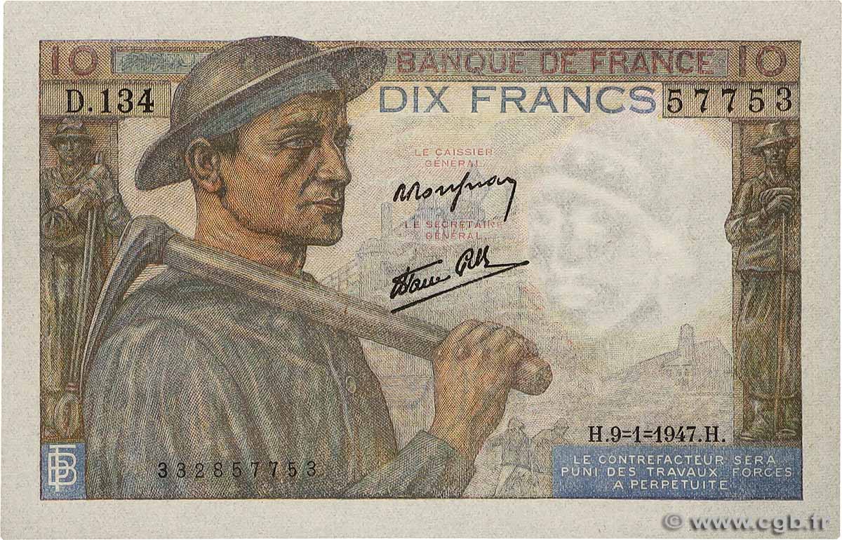 10 Francs MINEUR FRANCE  1947 F.08.17 pr.NEUF