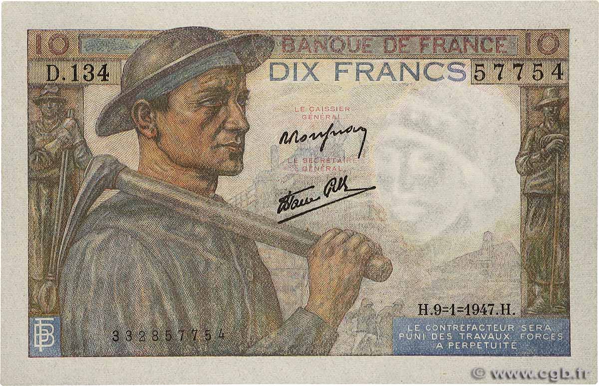10 Francs MINEUR FRANCE  1947 F.08.17 pr.NEUF