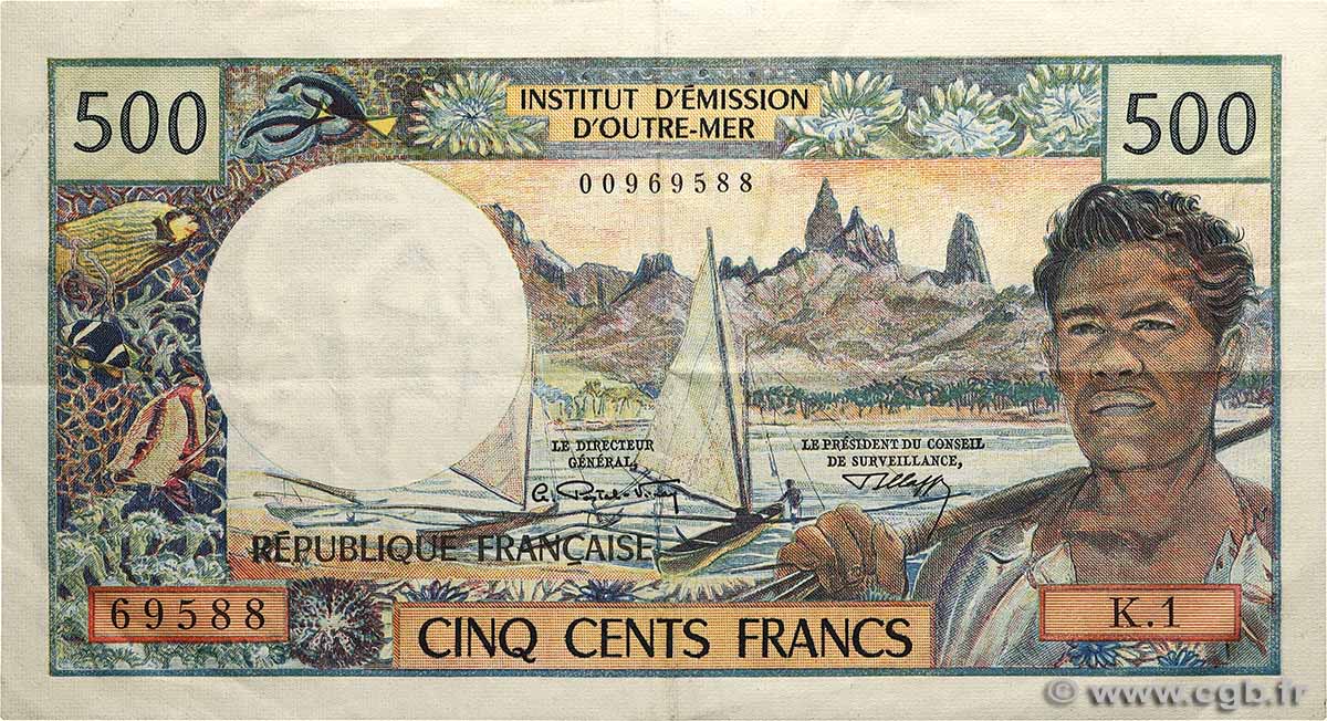 500 Francs TAHITI  1970 P.25a TTB
