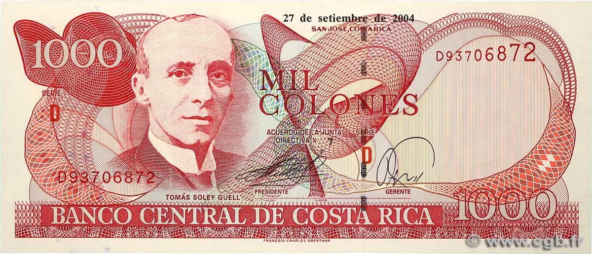 1000 Colones COSTA RICA  2004 P.264e pr.NEUF