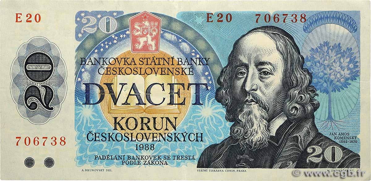 20 Korun CECOSLOVACCHIA  1988 P.095a q.SPL