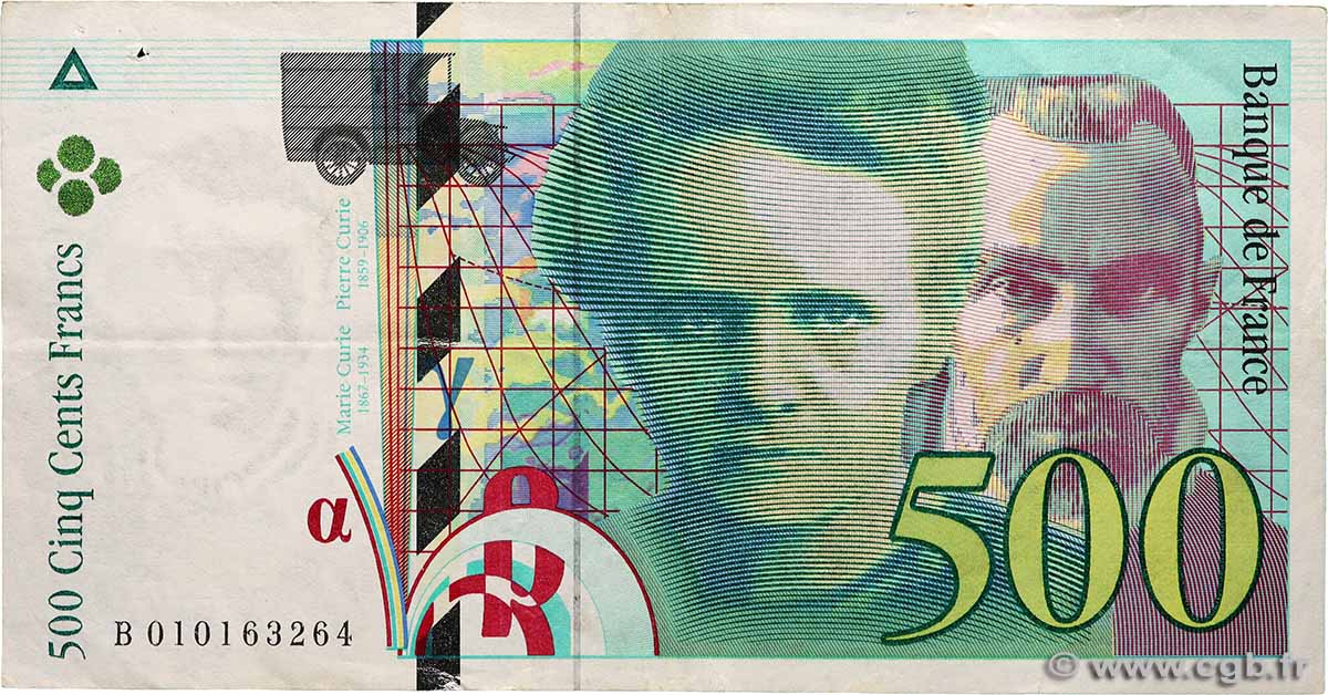 500 Francs PIERRE ET MARIE CURIE FRANKREICH  1994 F.76.01 SS