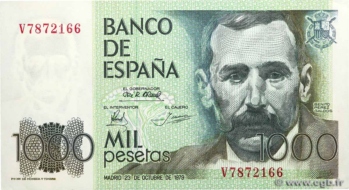 1000 Pesetas ESPAÑA  1979 P.158 SC