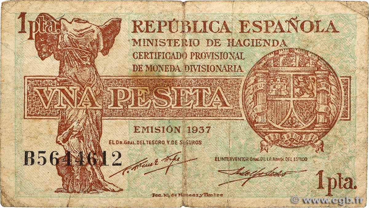 1 Peseta ESPAÑA  1937 P.094 RC+
