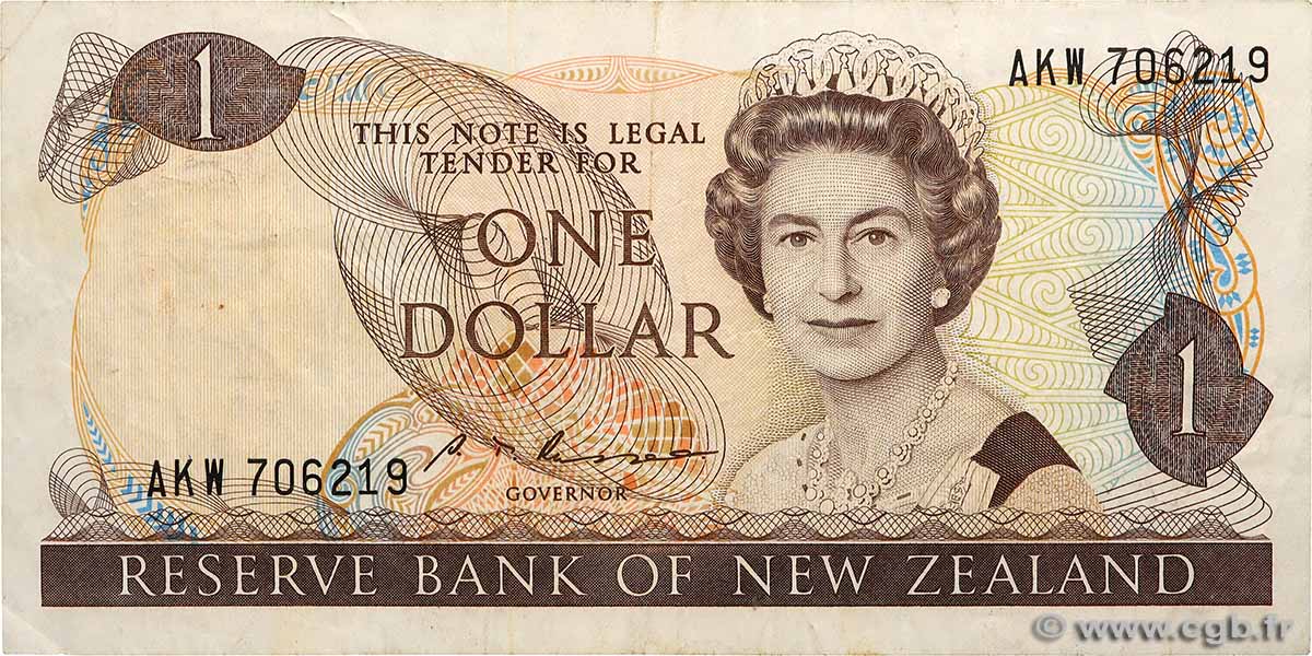 1 Dollar NOUVELLE-ZÉLANDE  1985 P.169b TB+
