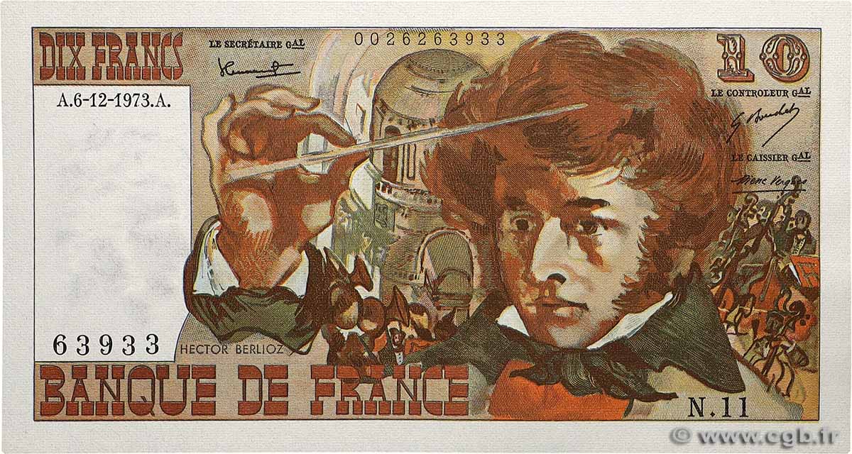 10 Francs BERLIOZ FRANCE  1973 F.63.02 NEUF