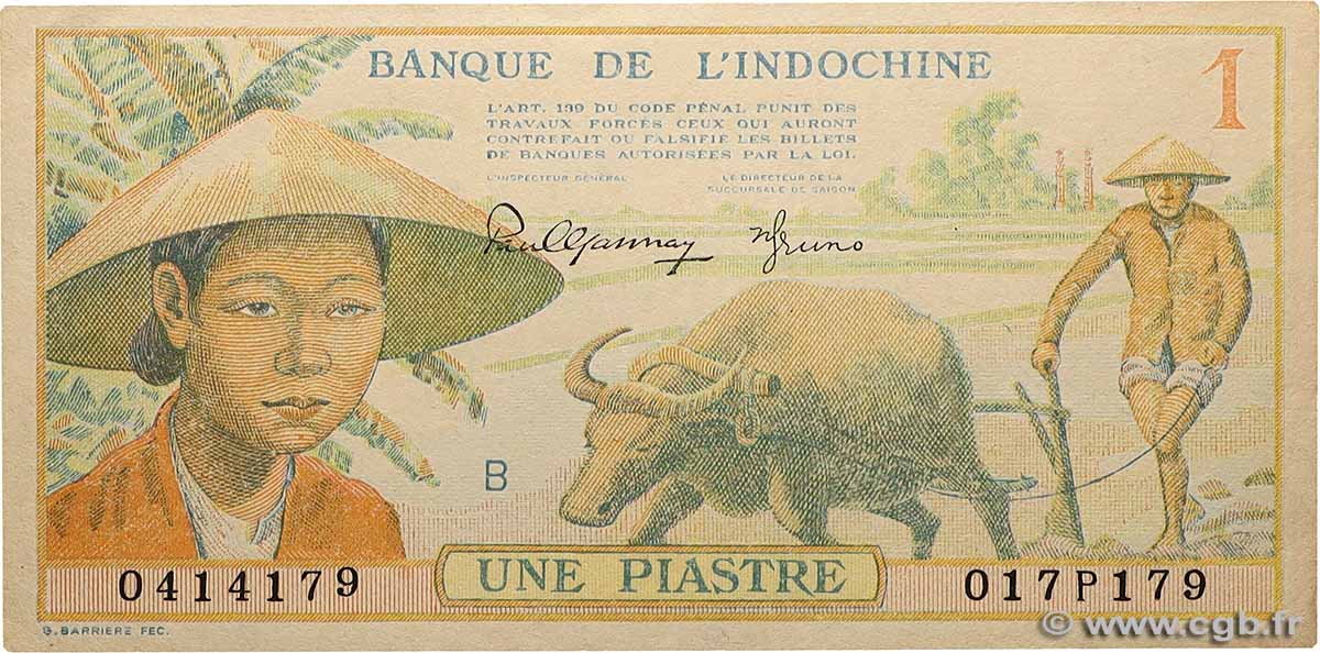 1 Piastre FRENCH INDOCHINA  1942 P.074 XF+