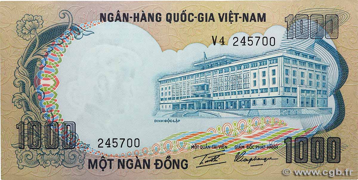 1000 Dong VIET NAM SOUTH  1972 P.34a XF+