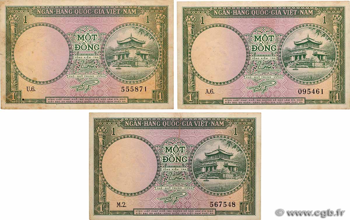 1 Dong Lot VIET NAM SOUTH  1956 P.01a VF