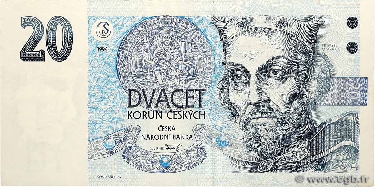 20 Korun TSCHECHISCHE REPUBLIK  1994 P.10a fVZ