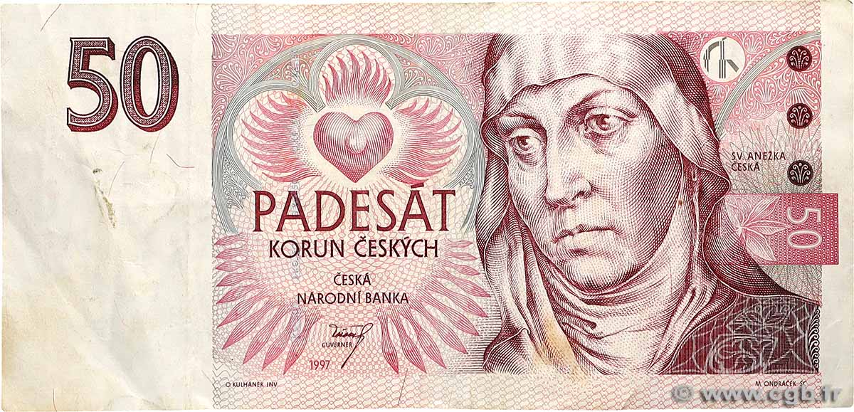 50 Korun RÉPUBLIQUE TCHÈQUE  1997 P.17a pr.TTB