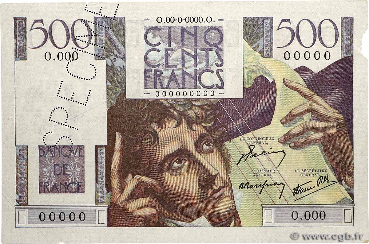 500 Francs CHATEAUBRIAND Spécimen FRANCE  1945 F.34.01Sp XF