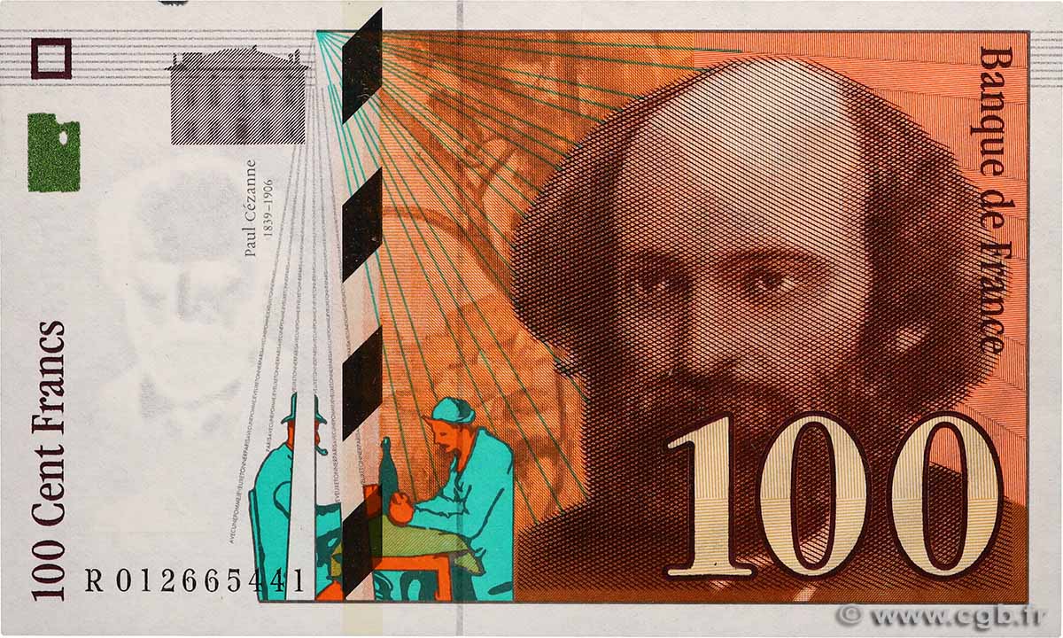 100 Francs CÉZANNE FRANKREICH  1997 F.74.01 fST+
