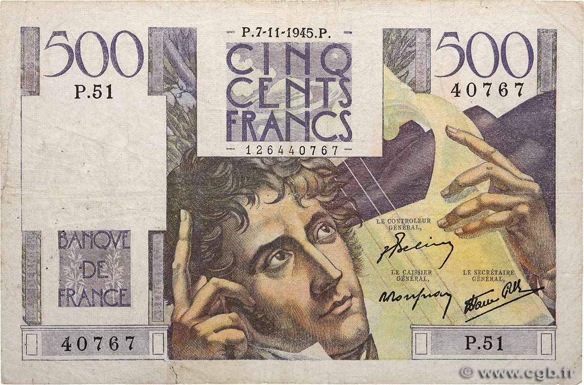 500 Francs CHATEAUBRIAND FRANKREICH  1945 F.34.03 fS