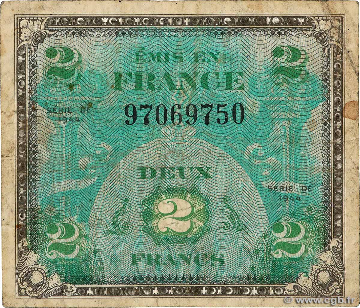2 Francs DRAPEAU FRANKREICH  1944 VF.16.01 S