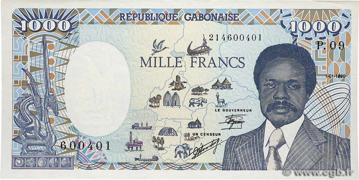 1000 Francs type 1985 modifié GABON  1990 A.246c UNC-
