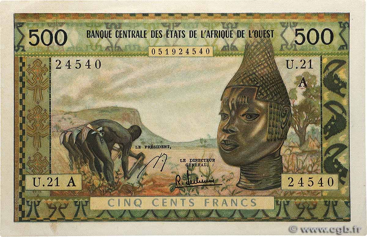 500 Francs WEST AFRICAN STATES  1966 P.102Ae AU+