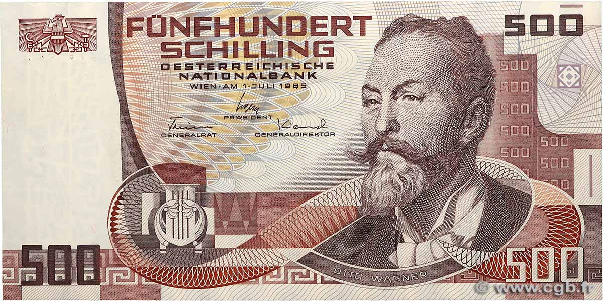 500 Schilling AUTRICHE  1985 P.151 SPL