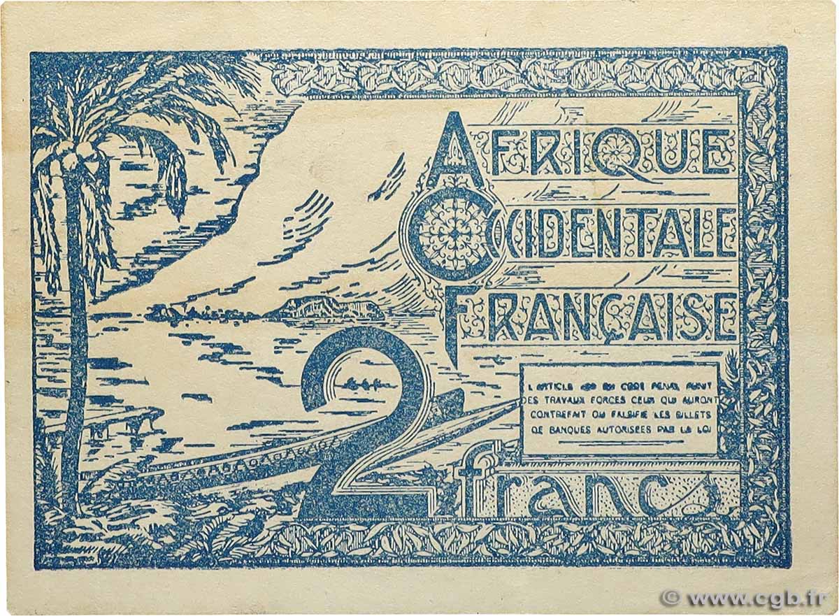 2 Francs FRENCH WEST AFRICA  1944 P.35 fVZ