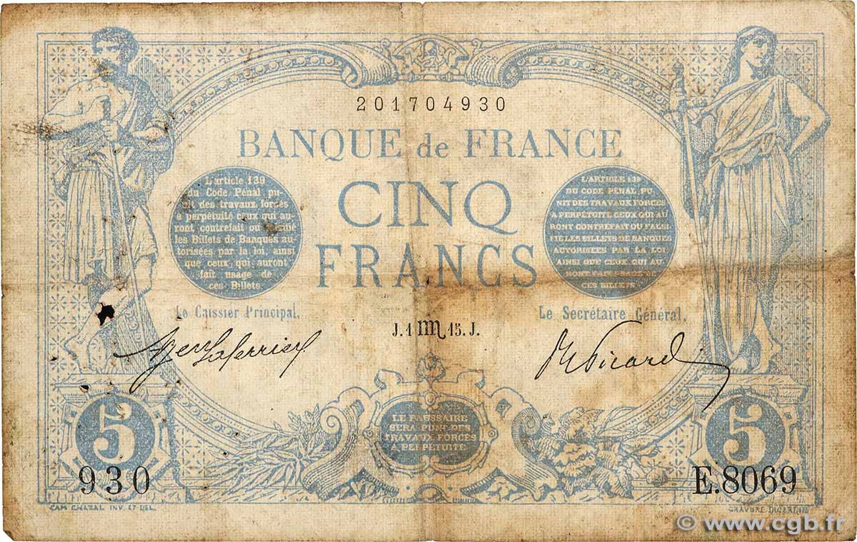5 Francs BLEU FRANCE  1915 F.02.32 G