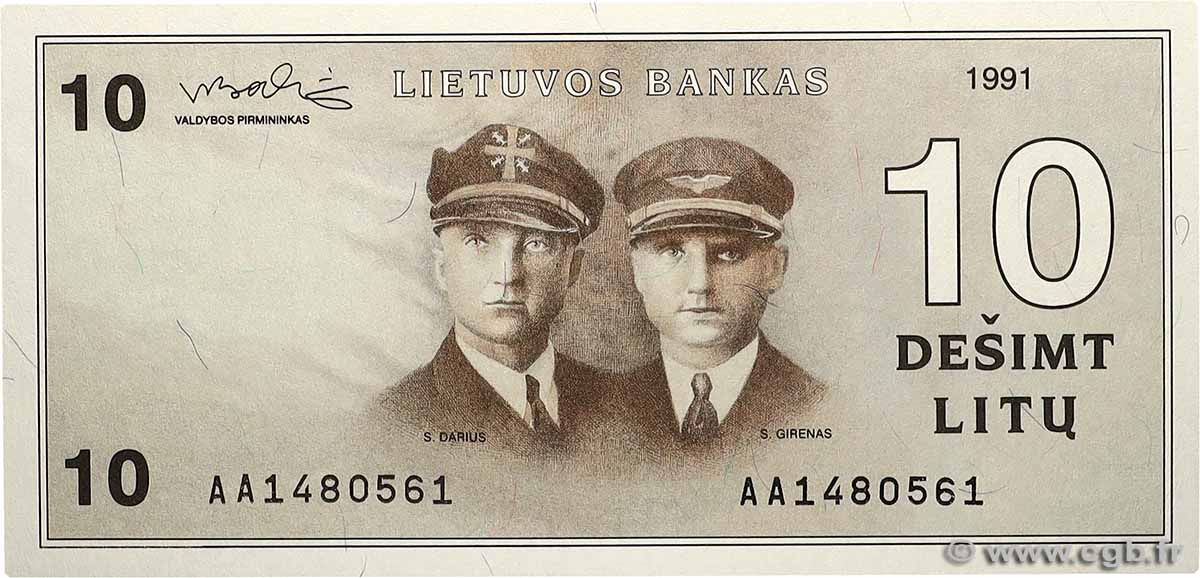 10 Litu LITUANIA  1991 P.47a FDC