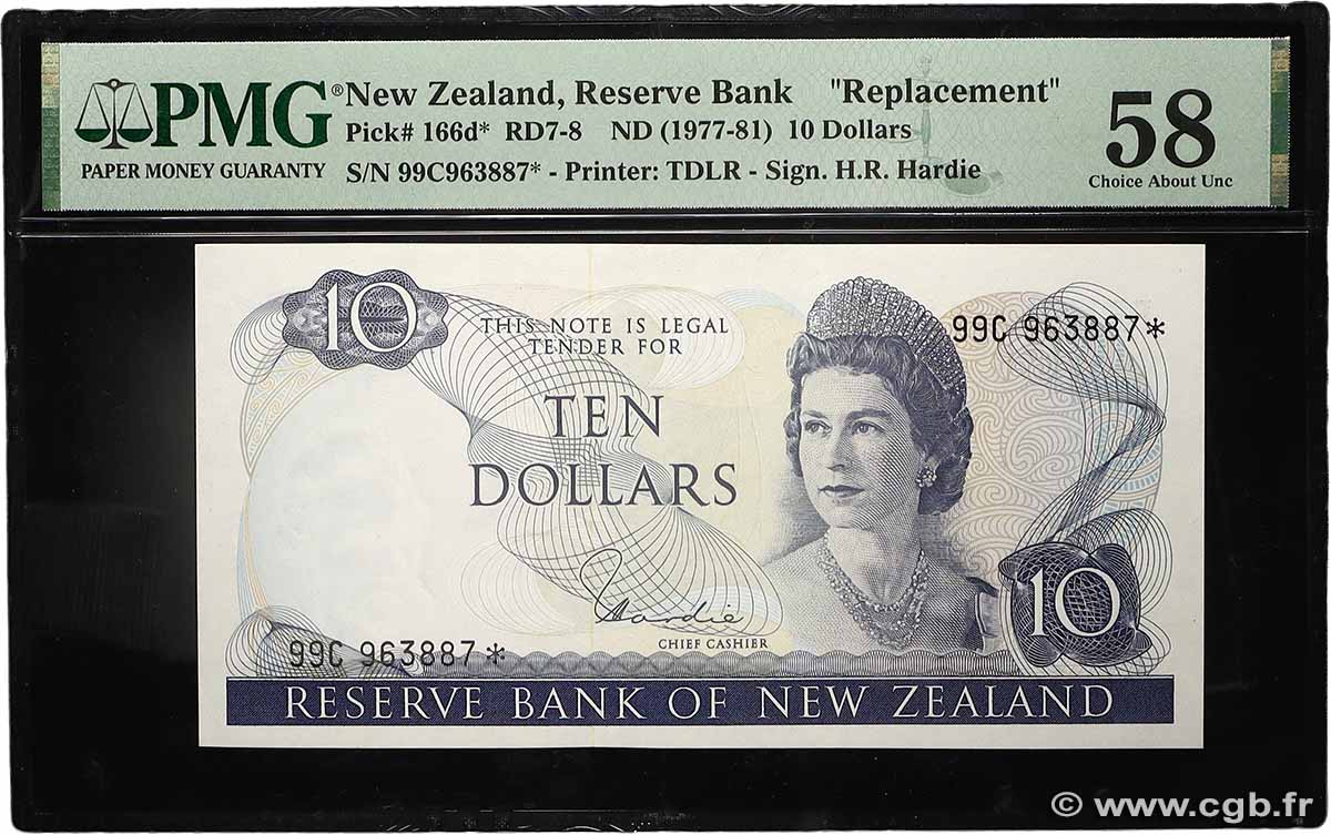 10 Dollars Remplacement NEW ZEALAND  1968 P.166d AU