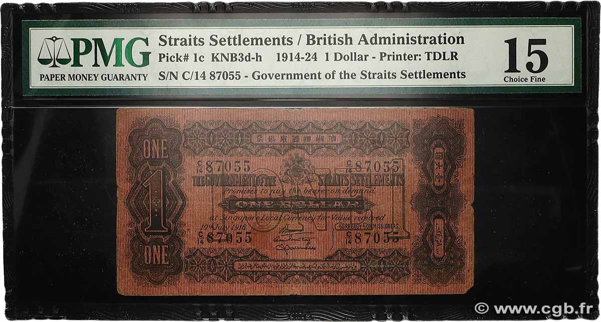 1 Dollar MALAYSIA - STRAITS SETTLEMENTS  1916 P.01c S