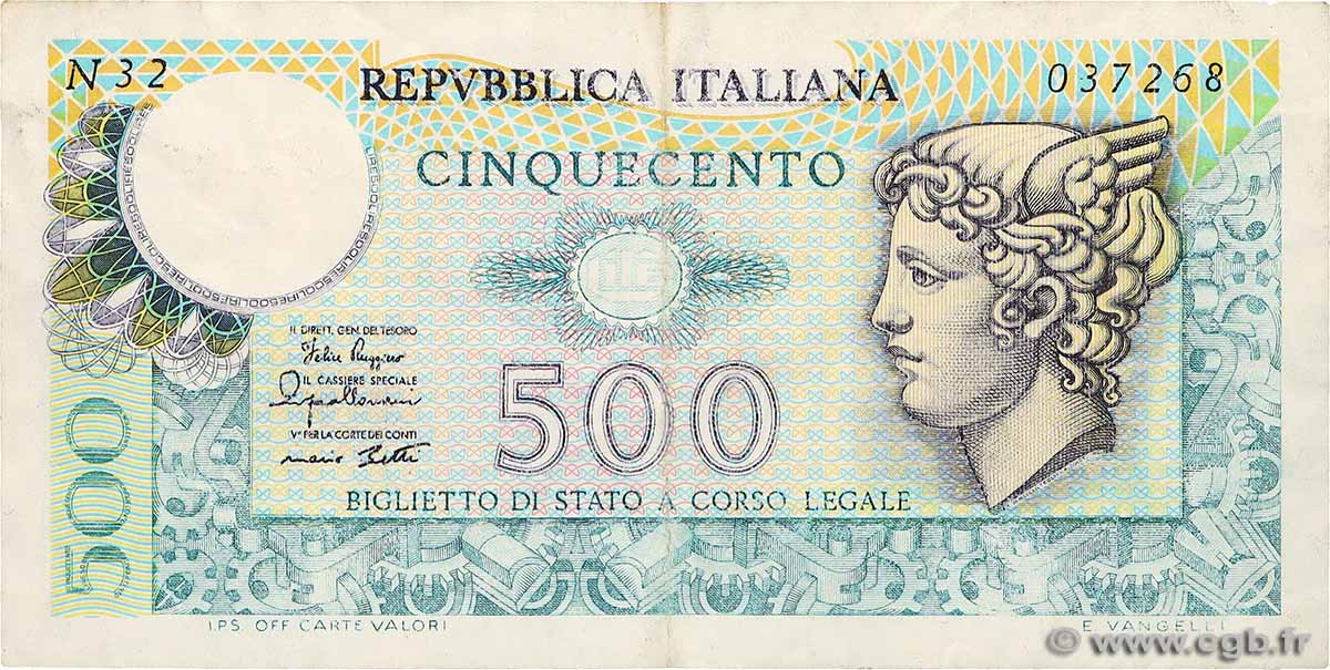 500 Lire ITALIE  1979 P.094 TTB