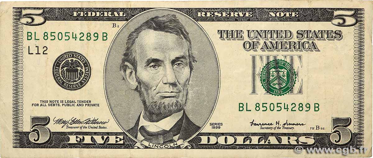 5 Dollars VEREINIGTE STAATEN VON AMERIKA San Francisco 1999 P.505 SS