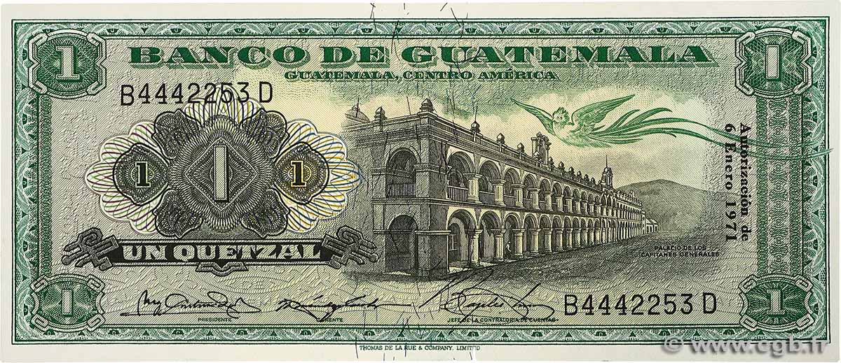 1 Quetzal GUATEMALA  1972 P.052h SPL