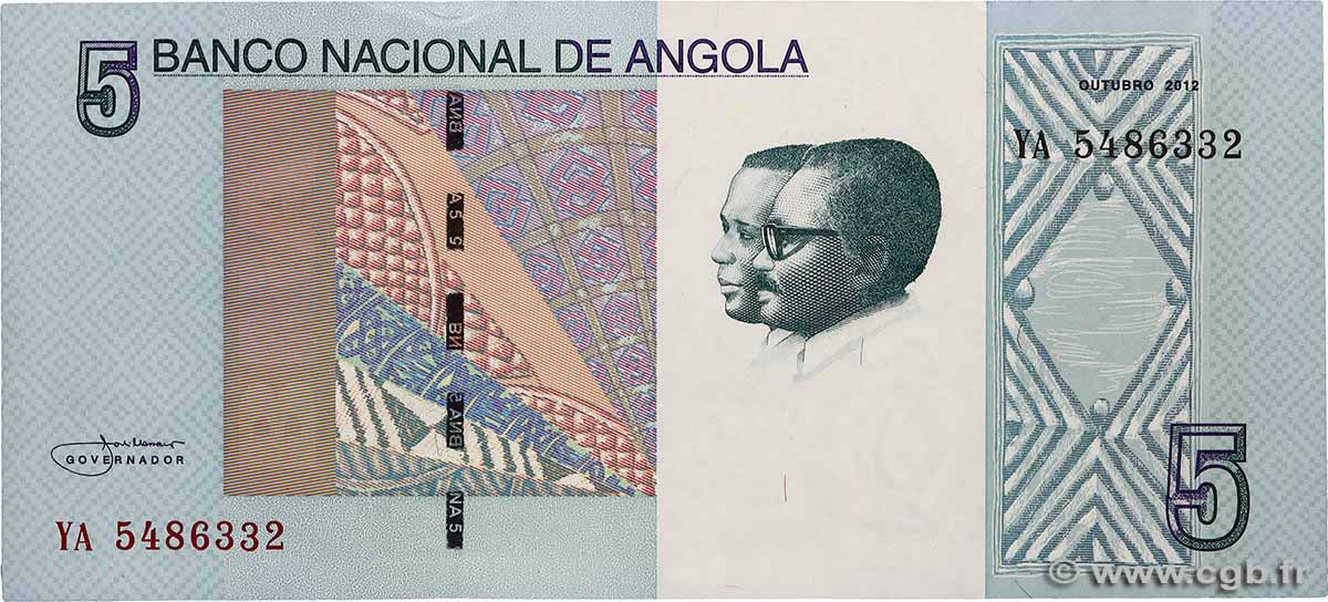 5 Kwanzas ANGOLA  2012 P.151A fST+